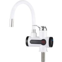 Проточный электрический водонагреватель-кран Unipump BEF-008AF с дисплеем и гибким изливом (силикон) в Борисове