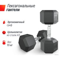 Гантель Unixfit DBHEX15 15 кг