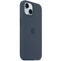 Чехол для телефона Apple MagSafe Silicone Case для iPhone 15 (синий шторм)