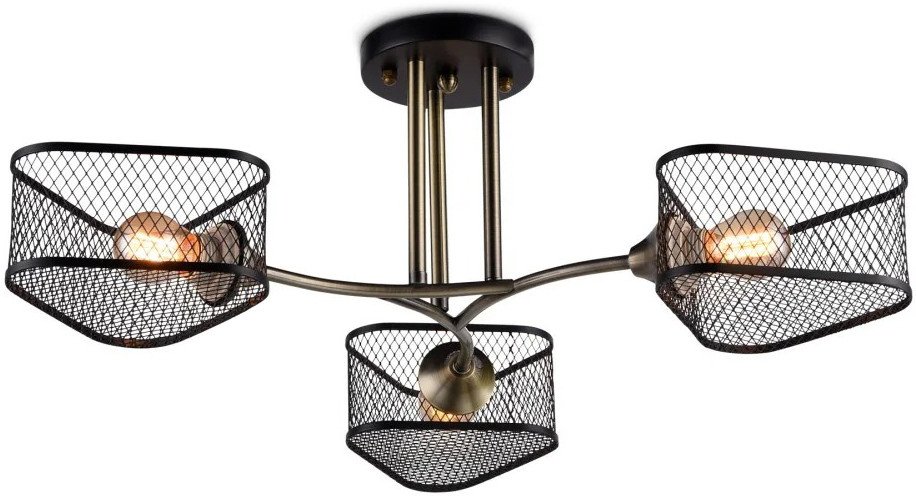 

Люстра средней высоты Ambrella light Traditional TR80171/3 SB/BK (бронза/черный)