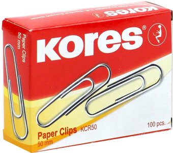 Скрепки Kores 50 мм 43012.02 (100 шт, серебристый)
