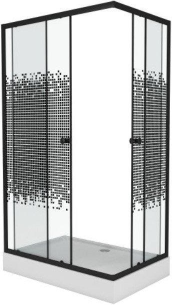 

Душевой уголок Niagara NG-018-14Q Black 100x80x195 (мозаика стекло)