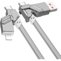 Кабель Borofone BU43 USB Type-C/Lighting - USB Type-C/USB Type-A (1.2 м, серый)