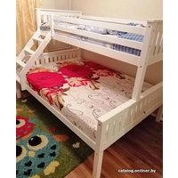 Двухъярусная кровать Гранд Вуд Мальм-люкс 140x200/90x200 (белый)