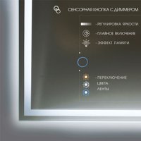 Алмаз-Люкс Зеркало Darwin 80100s-1 (с подсветкой и сенсорной кнопкой)