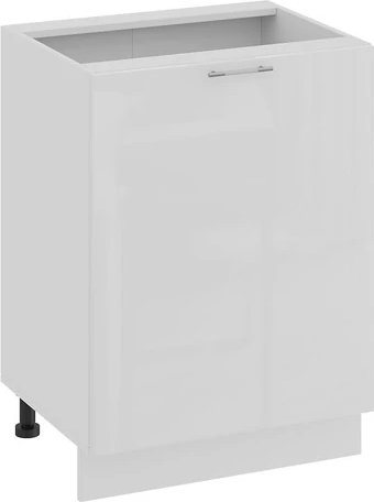 

Шкаф напольный Трия Весна 1Н6 с одной дверью (белый/белый глянец)