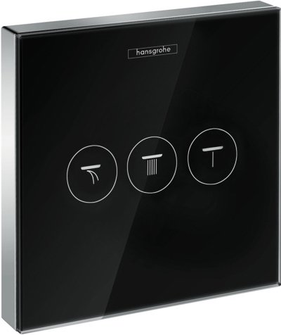 

Переключатель режимов Hansgrohe ShowerSelect Glass 15736600 (черный/хром)