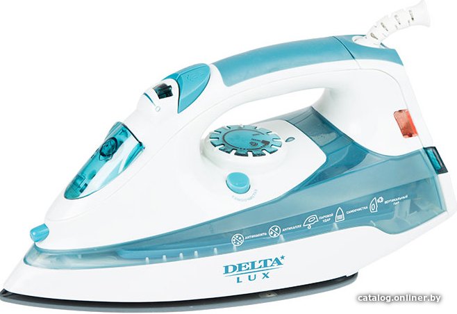 Утюг Delta Lux DL-710 (белый/голубой)