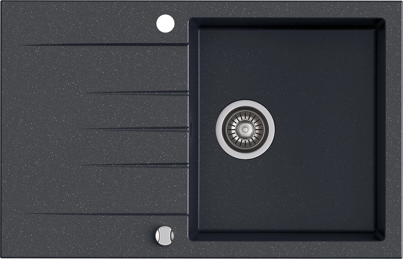 Кухонная мойка Kernau KGS V 45A 1B1D Black Metallic
