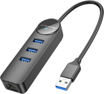 USB-хаб Borofone DH6 USB Type-A (3 x USB 3.2 Gen1, 0.2 м)