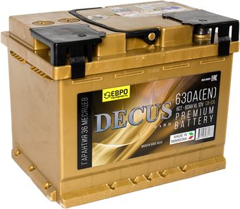 Автомобильный аккумулятор DECUS 6СТ- 60 золото о.п. (60 А·ч)