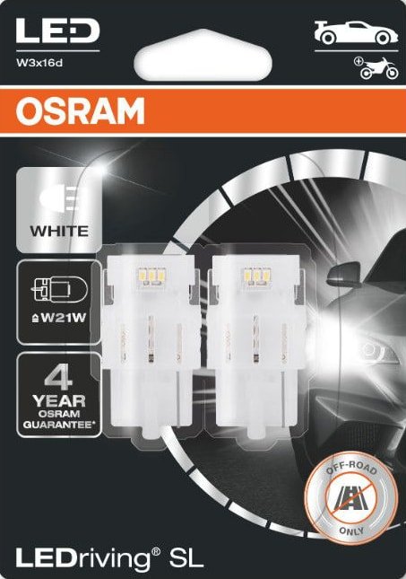 

Светодиодная лампа Osram W21W LEDriving White 2шт