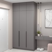 Шкаф распашной Soma Lord Black 3-х створчатый 120x240 (серый)
