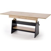 Кухонный стол Halmar Erika 120-160/70/61 (дуб артизан/черный)