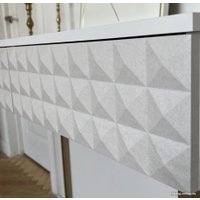 Консольный стол Shtabe Simple 7011 эко (травертин/белый/золото)