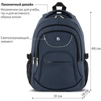 Городской рюкзак BRAUBERG High School 270760 (синий)
