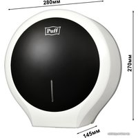 Диспенсер для туалетной бумаги Puff 7135Bl (белый/черный)