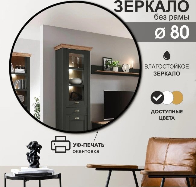 Зеркало Алмаз-Люкс Д-031 80х80