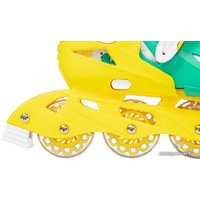 Роликовые коньки Ricos Kudo PW-128 XS (р. 27-30, бирюзовый/желтый)