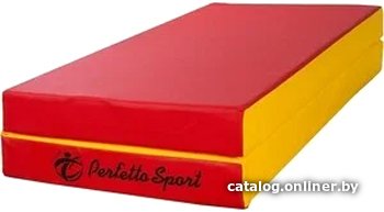 Cпортивный мат Perfetto Sport №3 складной 100x100x10 (красный/желтый)