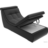 Элемент модульного дивана Лига диванов Холидей люкс 105650 (экокожа, черный)