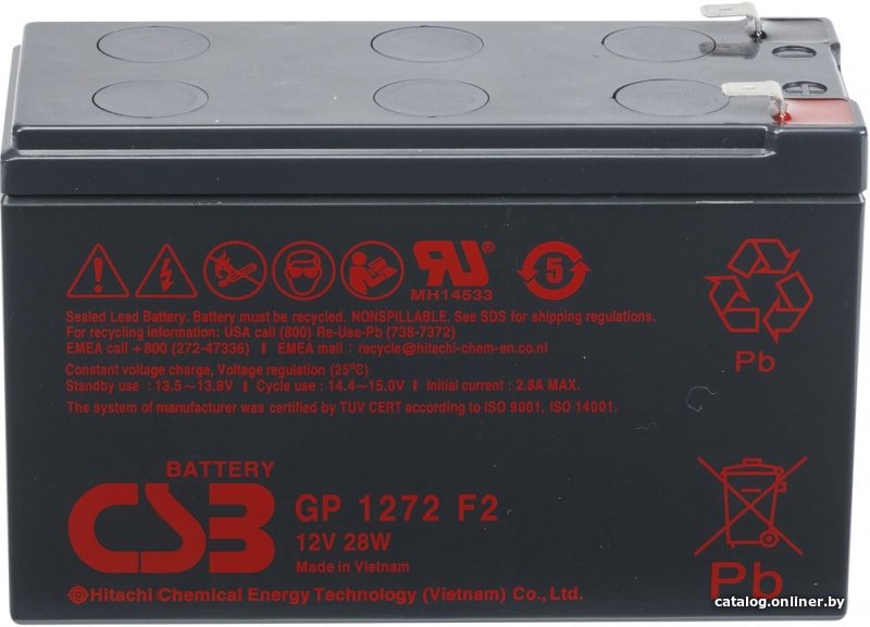 

Аккумулятор для ИБП CSB Battery GP1272 28W F2 (12В/7.2 А·ч)