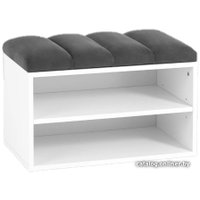Тумба для обуви Stool Group Хольст vt-holst-996 (белый/велюр темно-серый)