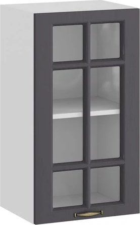 

Шкаф навесной Трия Лина 1ВВ4С с одной дверью (белый/графит)