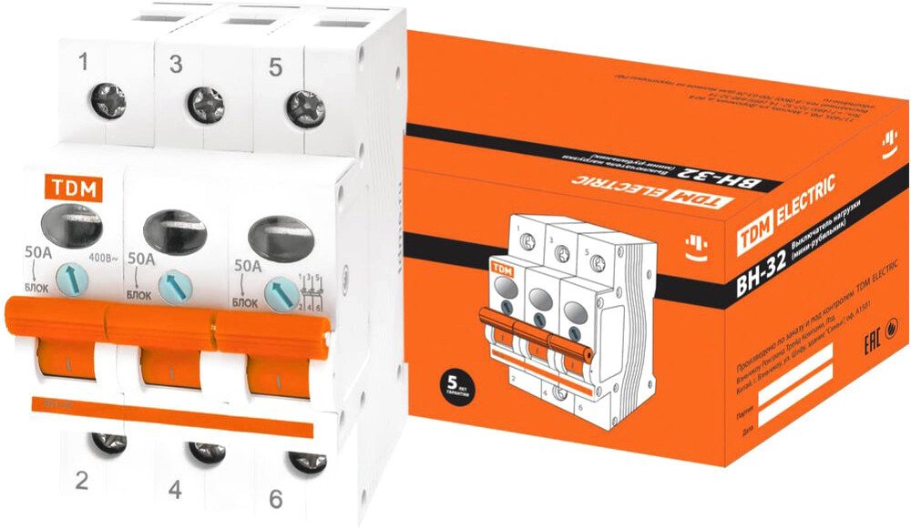 

Выключатель нагрузки TDM Electric SQ0211-0026 (мини-рубильник)