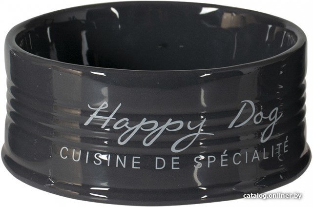 Миска Duvo Plus Happy Dog 520 мл (черный)
