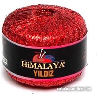 Пряжа для вязания Himalaya Yildiz 58112 (красный с красными пайетками)