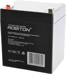 

Аккумулятор для ИБП Robiton VRLA12-4.5 (12В/4.5 Ач)