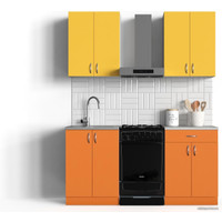 Готовая кухня Сивирин-Компани Клео колор 1.2 (оранжевый/желтый)