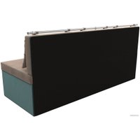 Диван Лига диванов Метро 105007 (велюр бежевый/бирюзовый)