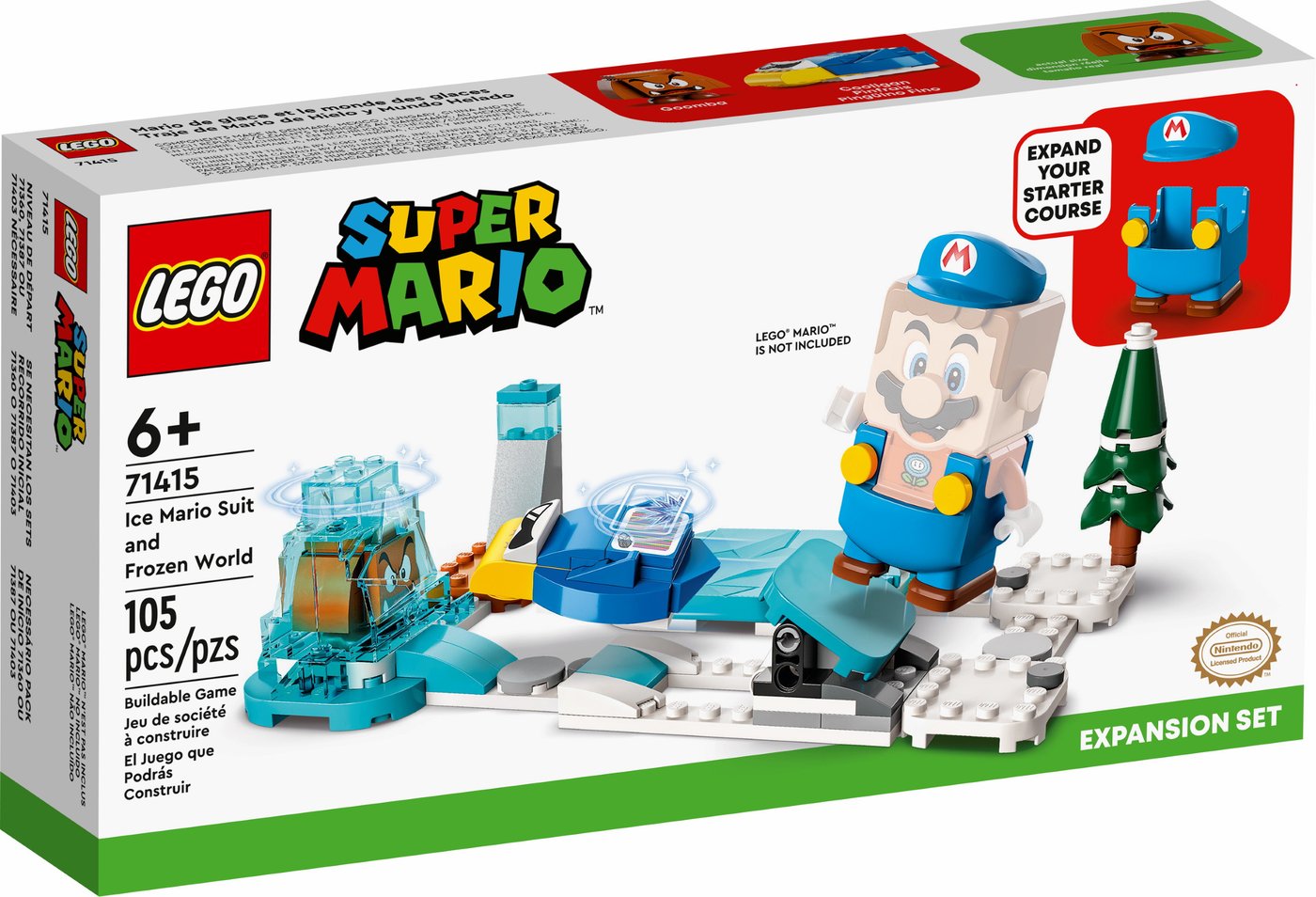 

Конструктор LEGO Super Mario 71415 Дополнительный набор: Костюм ледяного Марио и замороженный мир