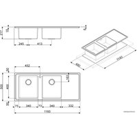 Кухонная мойка Smeg LD116S-2