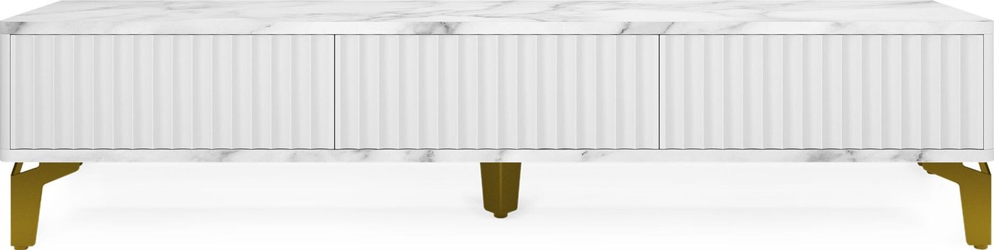 Тумба Shtabe Royal 5021 эко (мрамор каррара-золото)