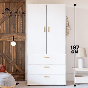 Шкаф распашной Диприз Моби 2 дв + 3 ящ. Д.70065.1 (белый)