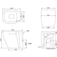 Унитаз приставной BelBagno Aldini BB114CB