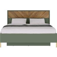 Кровать Black Red White Siena с ПМ LOZ160x200 (дымчатый зеленый/дуб вотан)