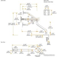Кронштейн для монитора Ultramounts UM725W (белый)