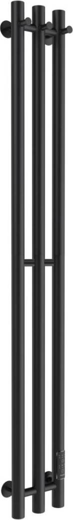 

Полотенцесушитель Маргроид Ferrum Inaro СНШ 150x6x12 3 крючка, Черный матовый, скрытого монтажа, таймер справа