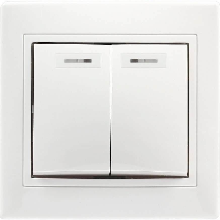 

Выключатель SmartBuy Венера SBE-01w-10-SW2-1-c