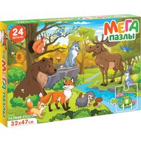 Развивающая игра Puzzle Time Мега-пазл Лесные жители 9319943 (24эл)