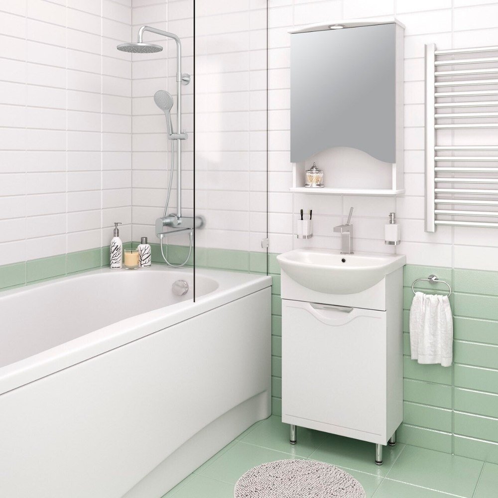 

Runo Тумба с умывальником Фортуна 50 + Уют 50 (напольная)