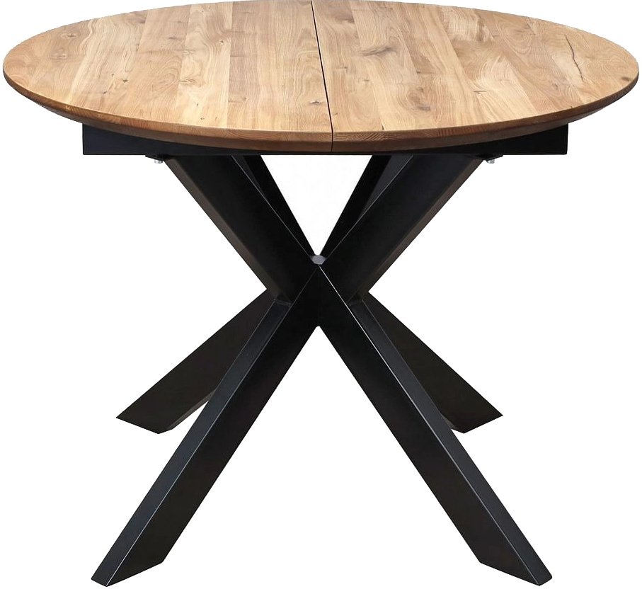 

Кухонный стол ОКА Раунд 100-140x75 (дуб натуральный/черный)