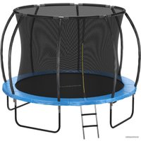 Батут GetActive Jump PRO 10FT с лестницей и внутренней сеткой (синий)
