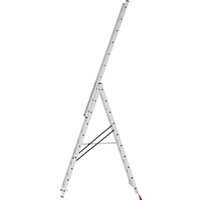 Лестница-стремянка Новая высота NV 223 алюминиевая трёхсекционная 3x10 ступеней