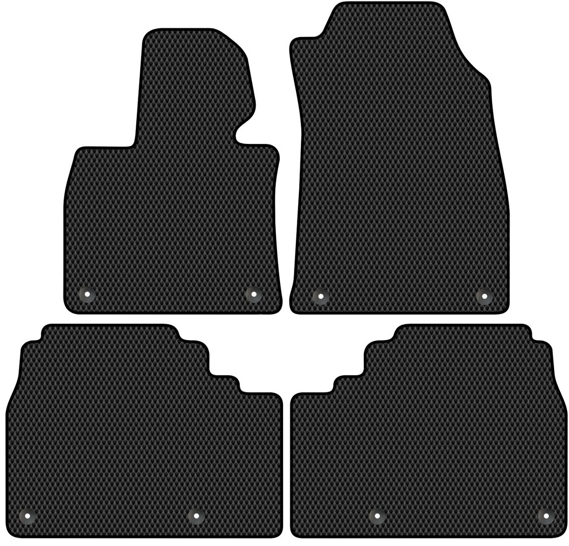 

Комплект ковриков для авто Alicosta Hongqi E-HS9 I (suv / E-HS9) 2021 - Н.В. (черный, ромб)