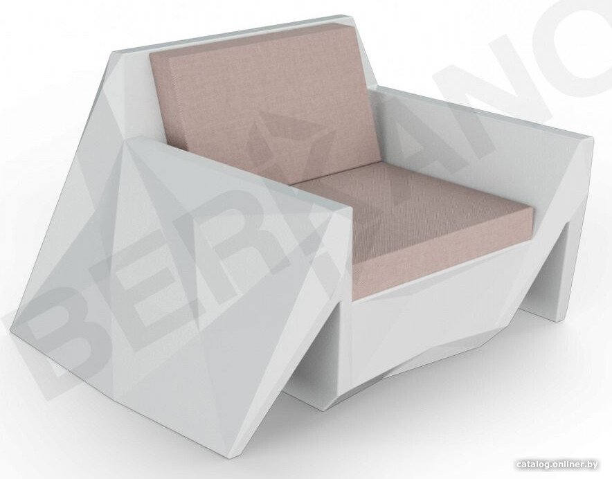 Садовое кресло Berkano Quaro с подушками 230_030_03 (белый/кофейный)